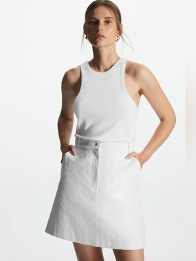 COS seersucker skirt